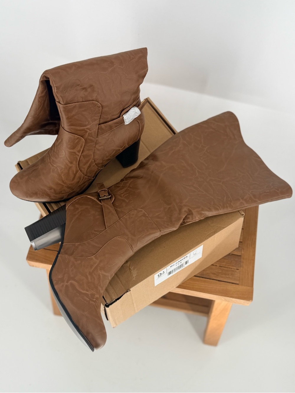 New journey collection WC Carver Brown Women's Heeled Boots size 91/2